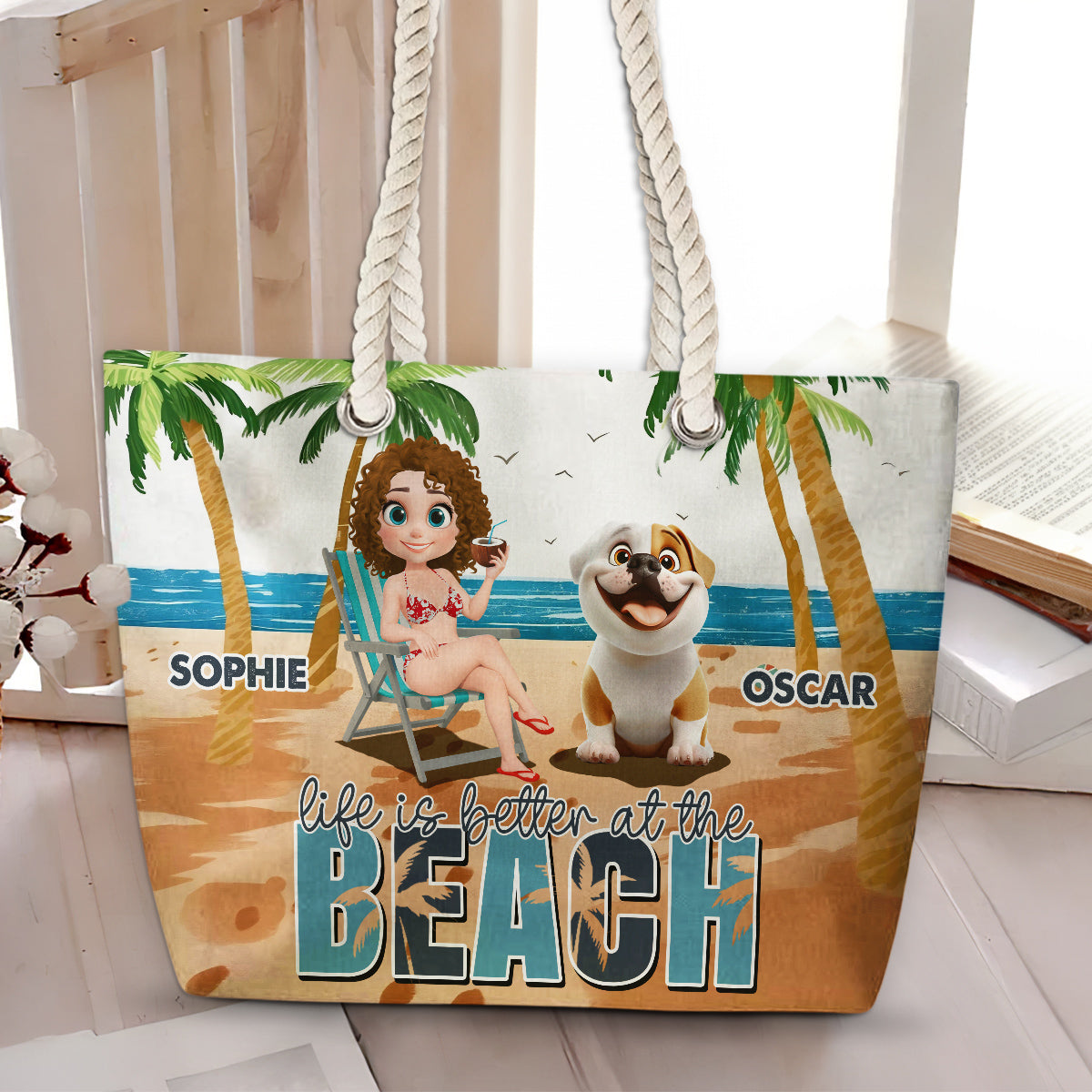 Life Is Better - Personalized Beach Bag