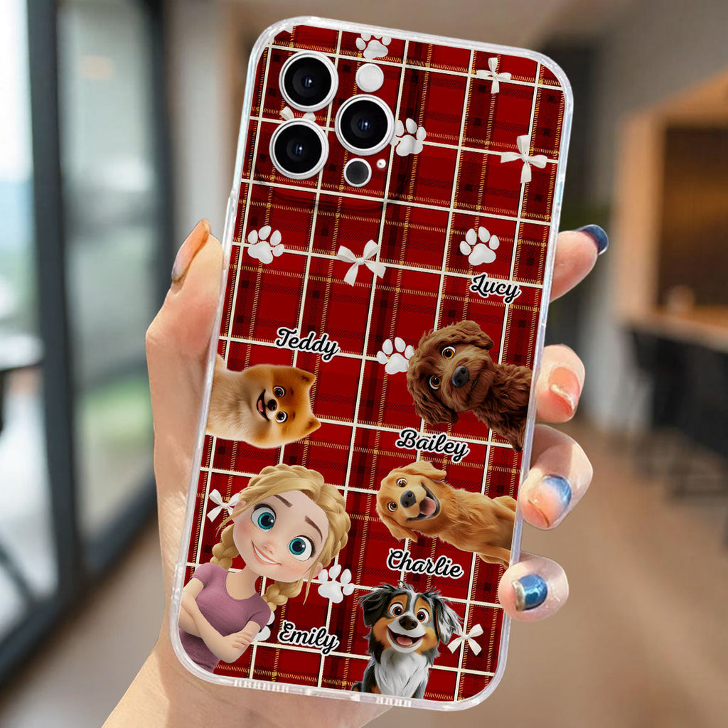 Dog Mom Bow Paw - Personalized Phone Case