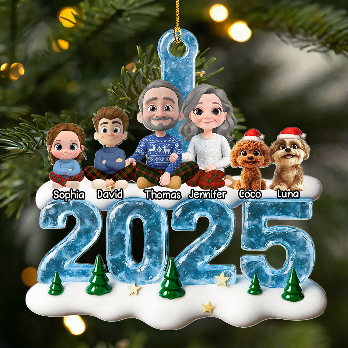 Custom Christmas Decor Home Birthday Gifts For Cat Lovers • We And Our Kids Ice - Personalized Acrylic Ornament