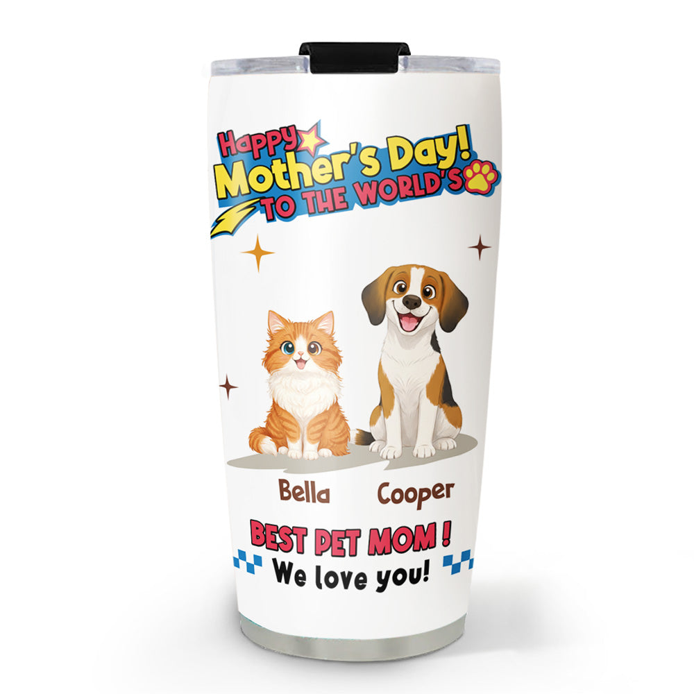 Custom Christmas Birthday Gifts For Cat Lovers • Pet Mom Forever - Personalized Tumbler