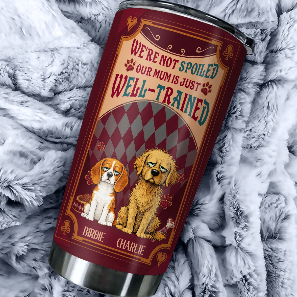 Custom Christmas Birthday Gifts For Dog Lovers • Trained To Perfection - Personalized Tumbler