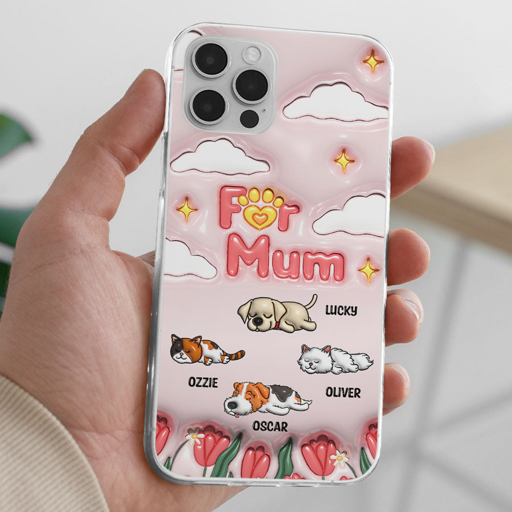 I Love My Fur Mom - Personalized 3D Inflated Effect Phone Case