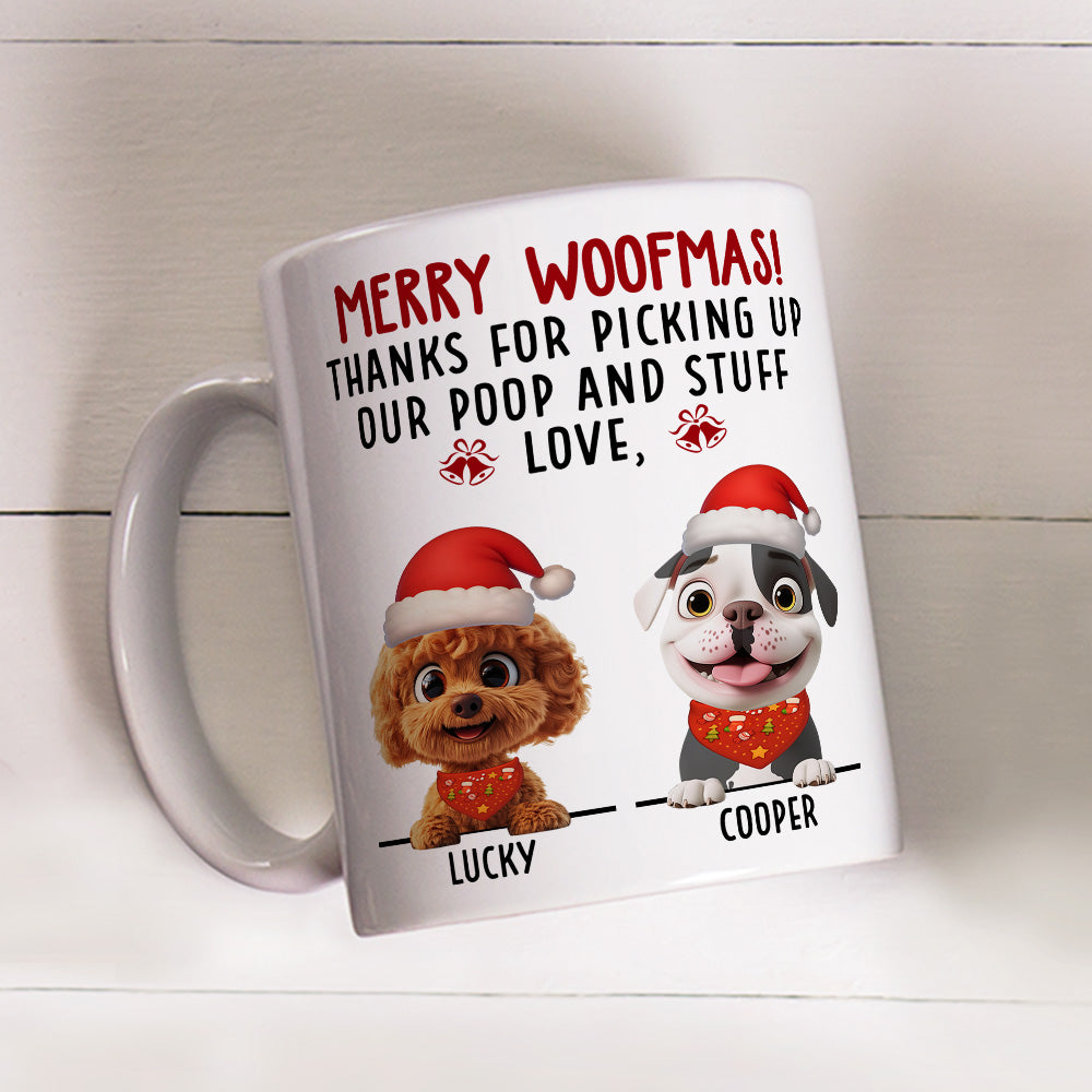 Custom Christmas Birthday Gifts For Dog Lovers • Our Poop And Stuff - Personalized Coffee Mug