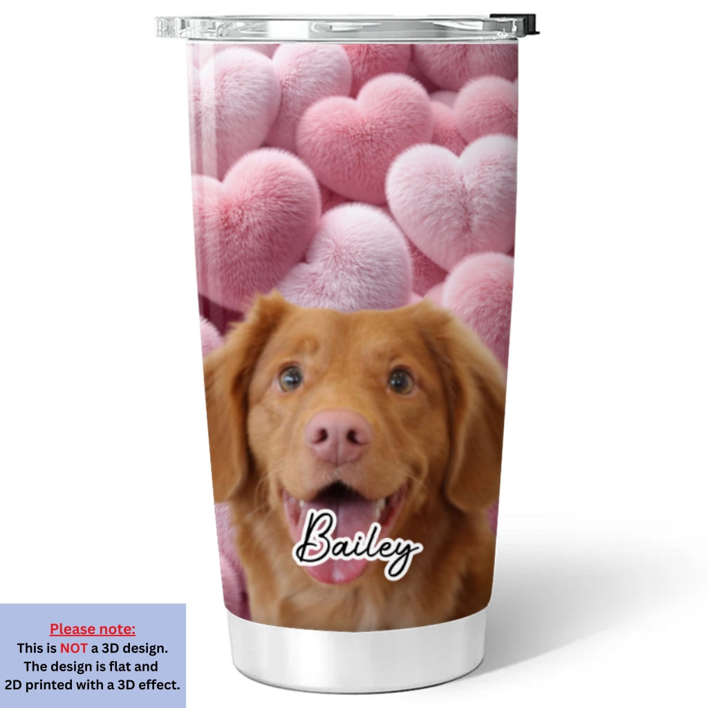 Custom Photo Christmas Birthday Gifts For Dog Mom, Dog Lovers • Love My Fur Babies Photo - Personalized 3D Effect Tumbler