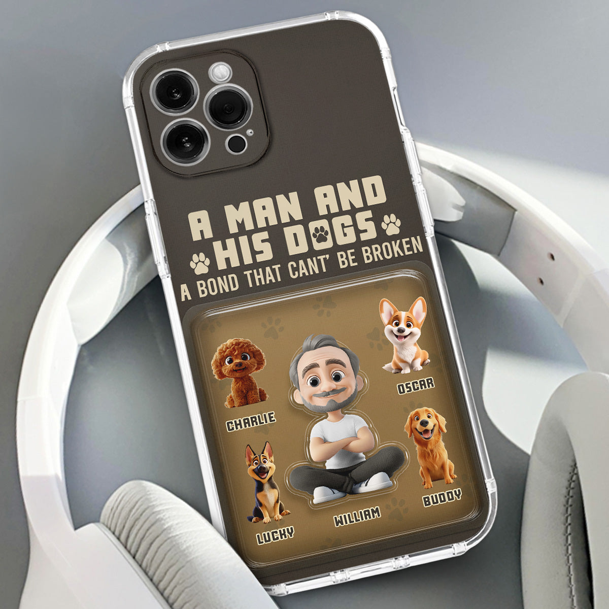 A Man And His Favorite - Personalized 3D Effect Phone Case
