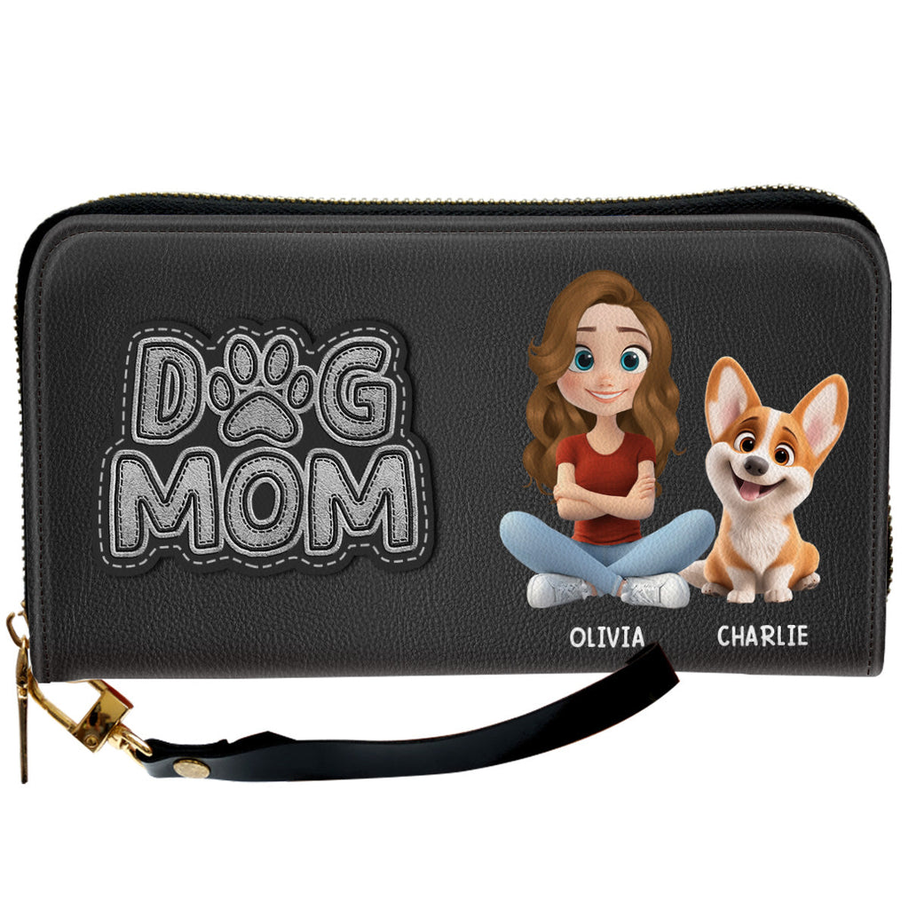 The Dog Mom - Personalized Leather Wallet