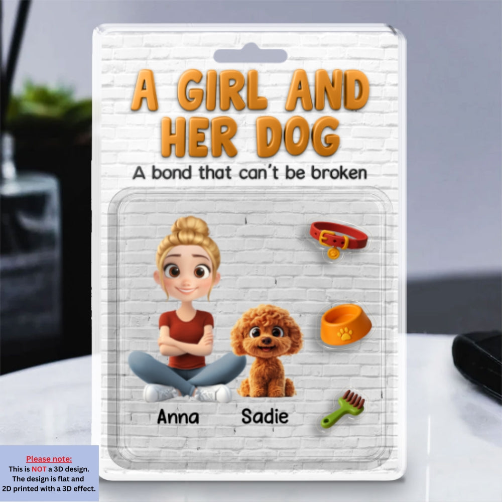A Girl And Her Dog - Personalized Acrylic Plaque