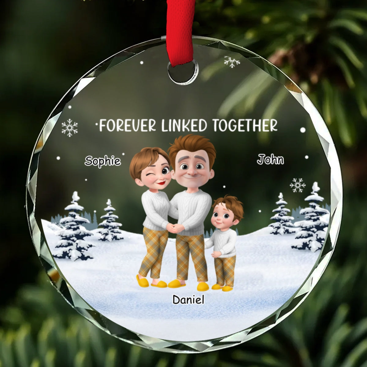 Custom Christmas Decor Home Birthday Gifts For Dog Lovers • Family Hearts United - Personalized Glass Ornament