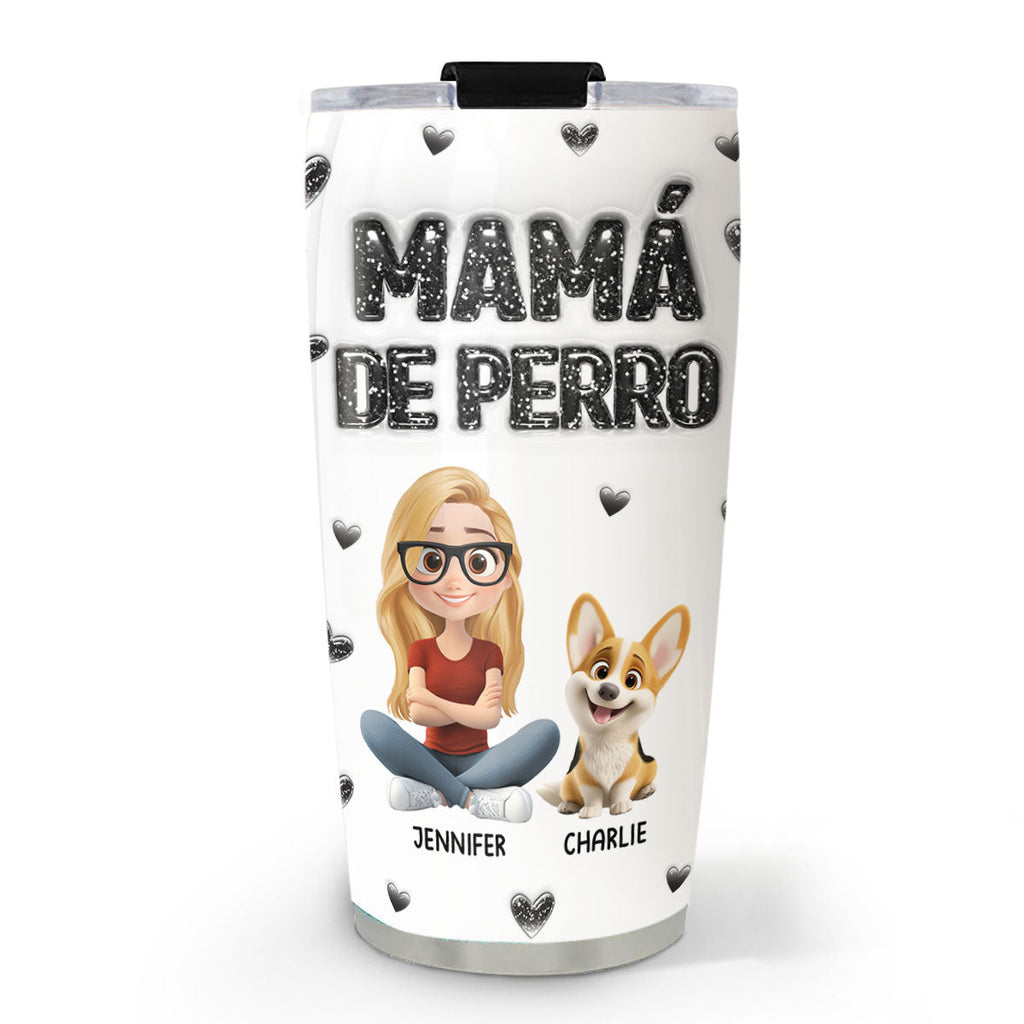 Custom Christmas Birthday Gifts For Dog Mom, Dog Lovers • Te Adoro - Vaso Personalizado con Efecto 3D Inflado
