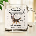 Custom Father's day Birthday Gifts For Dog Dad, Dog Lovers • Dear Dad - Personalized Glass Mug