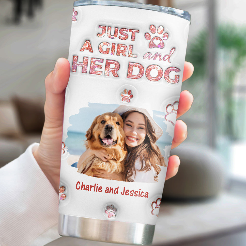 Custom Photo Christmas Birthday Gifts For Dog Mom, Dog Lovers • You Are The Miracle Photo - Personalized 3D Inflated Effect Tumbler