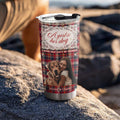 Custom Photo Christmas Birthday Gifts For Dog Mom, Dog Lovers • Flower And Storybook Dog Photo - Personalized Tumbler