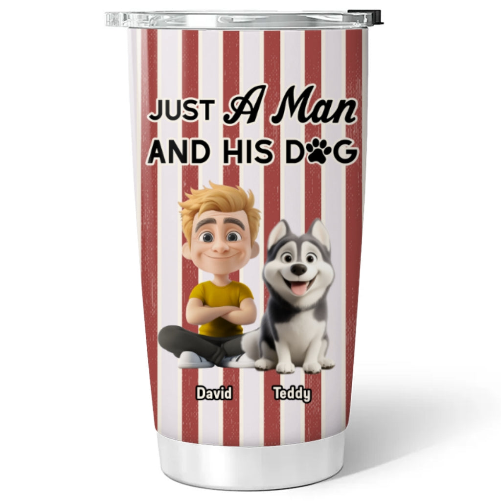Custom Christmas Birthday Gifts For Dog Lovers • Just You And Me - Personalized Tumbler