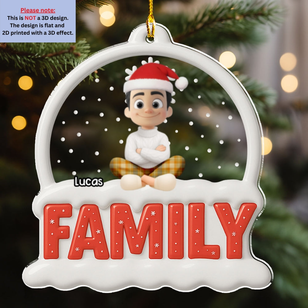 Custom Christmas Decor Home Birthday Gifts For Dog Lovers • Together Forever Round Version - Personalized 3D Effect Acrylic Ornament