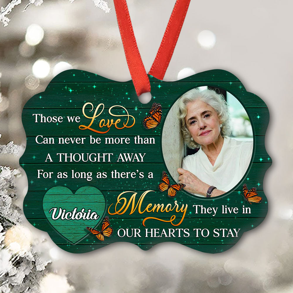 Custom Christmas Memorial Sympathy Gifts For Dogs, Cats • A Memory - Personalized Aluminum Ornament
