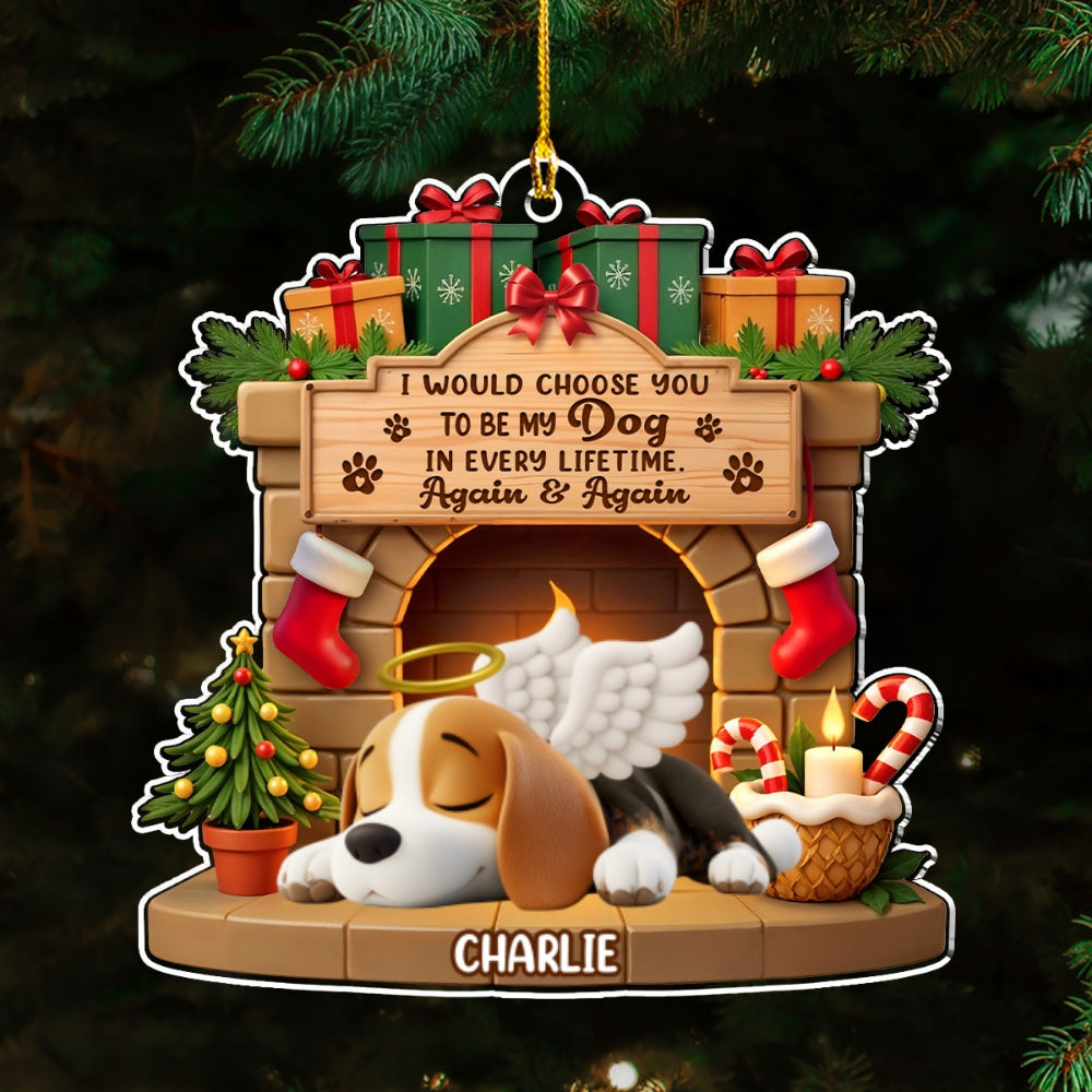 Custom Christmas Memorial Sympathy Gifts For Dogs, Cats • Your Forever Home - Personalized Acrylic Ornament