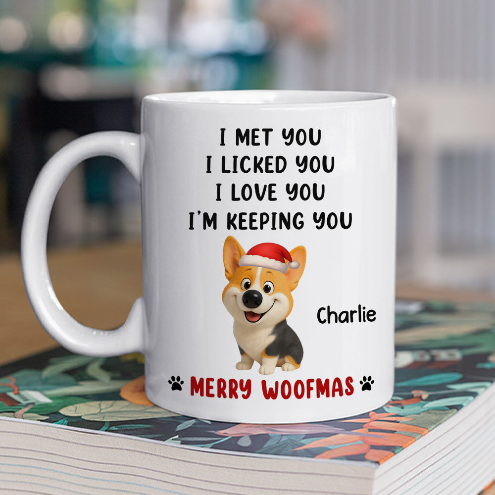 Custom Christmas Birthday Gifts For Dog Lovers • We Licked And Love You Ver Christmas 3 - Personalized Coffee Mug