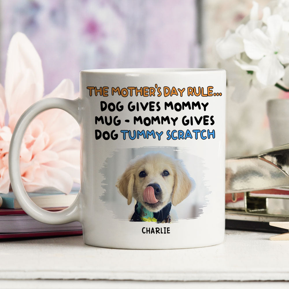Custom Photo Mother's day Birthday Gifts For Dog Mom, Dog Lovers • This Is My New Rule Photo - Personalized Coffee Mug