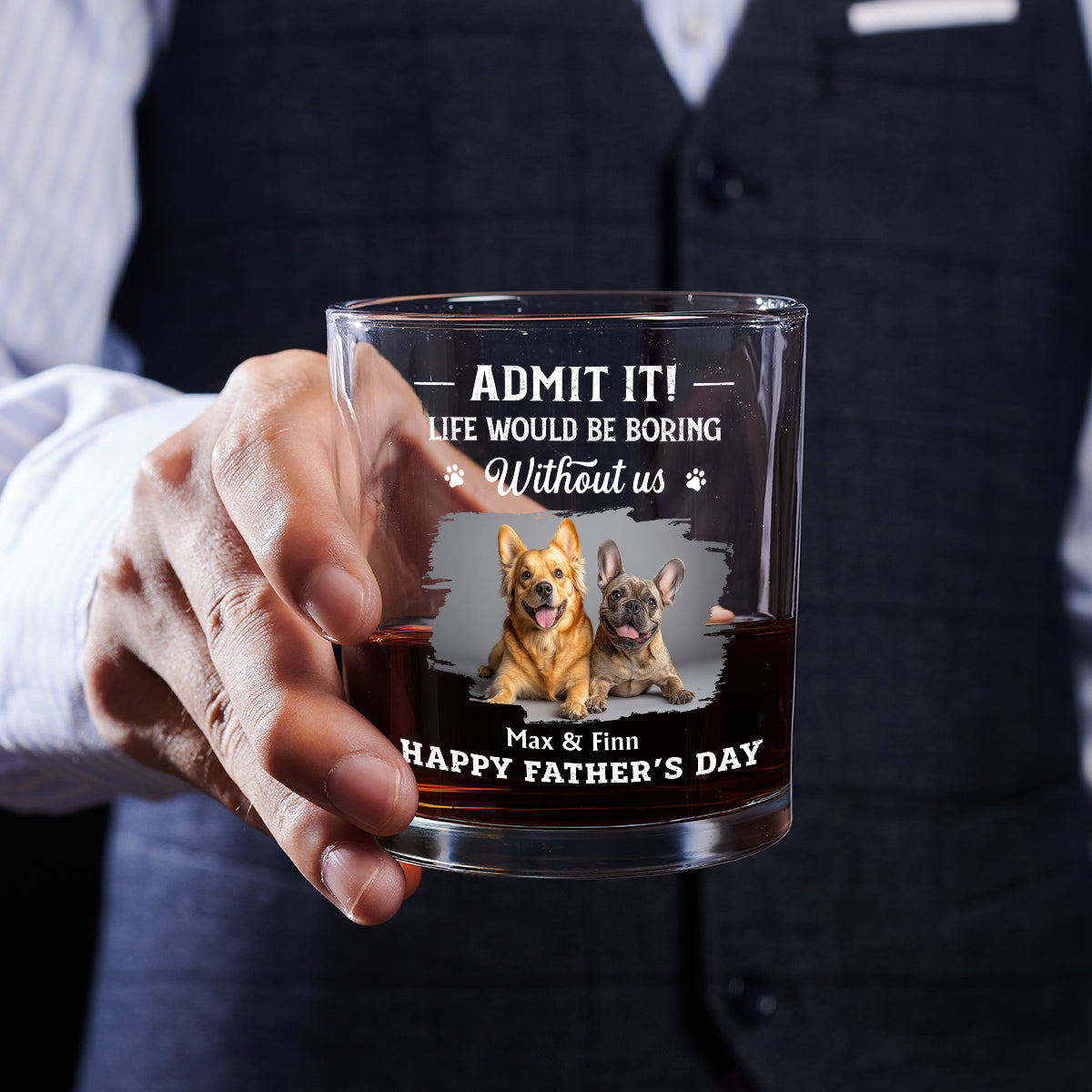 You Deserve All The Tail Wags Photo - Personalized Whiskey Glass