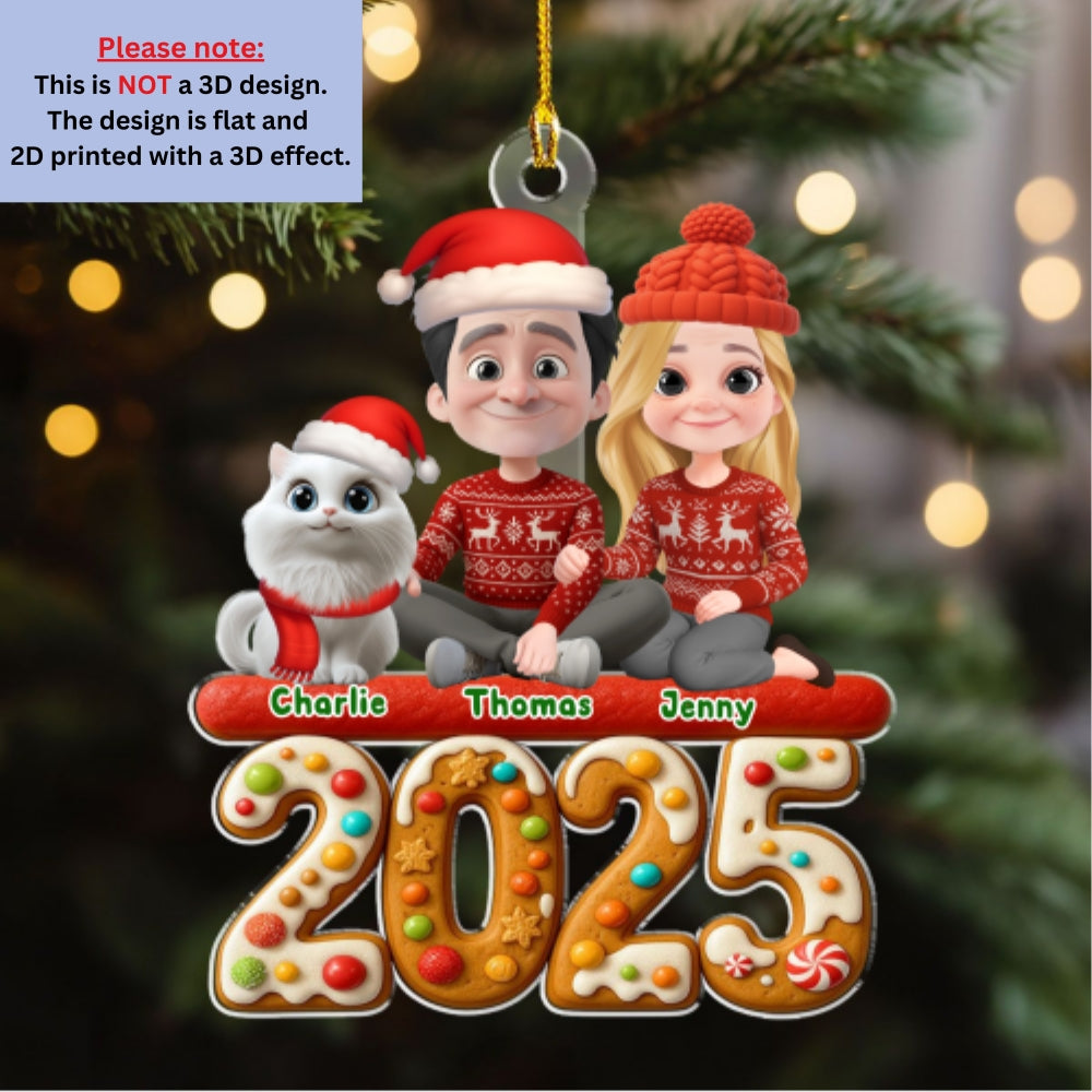 Custom Christmas Decor Home Birthday Gifts For Cat Lovers • We And Our Cat Version 3 - Personalized Acrylic Ornament