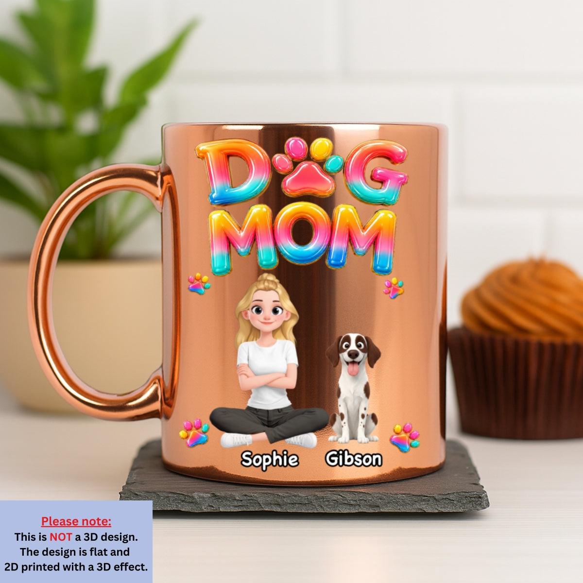 Custom Christmas Birthday Gifts For Dog Mom, Dog Lovers • Golden Dog Mom Era - Personalized Metallic Mug