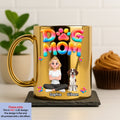 Custom Christmas Birthday Gifts For Dog Mom, Dog Lovers • Golden Dog Mom Era - Personalized Metallic Mug