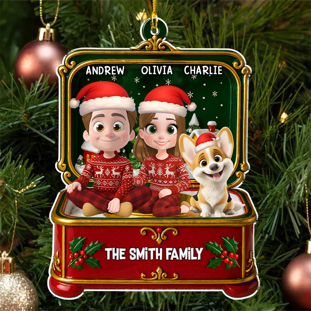 Custom Christmas Decor Home Birthday Gifts For Pet Lovers • Christmas Gift - Personalized Acrylic Ornament