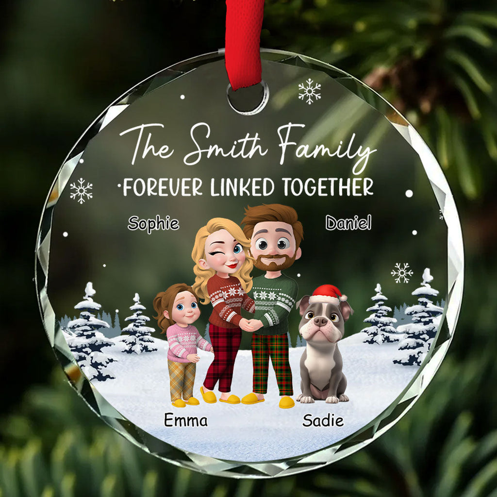 Custom Christmas Decor Home Birthday Gifts For Dog Lovers • Family Hearts United - Personalized Glass Ornament