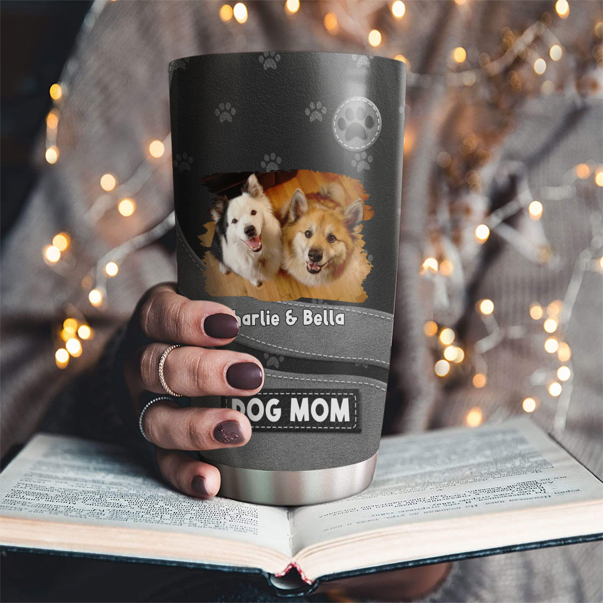 Custom Mother's day Birthday Gifts For Pet Mom, Pet Lovers • Life Is Better With Dogs Photo- Personalized Tumbler