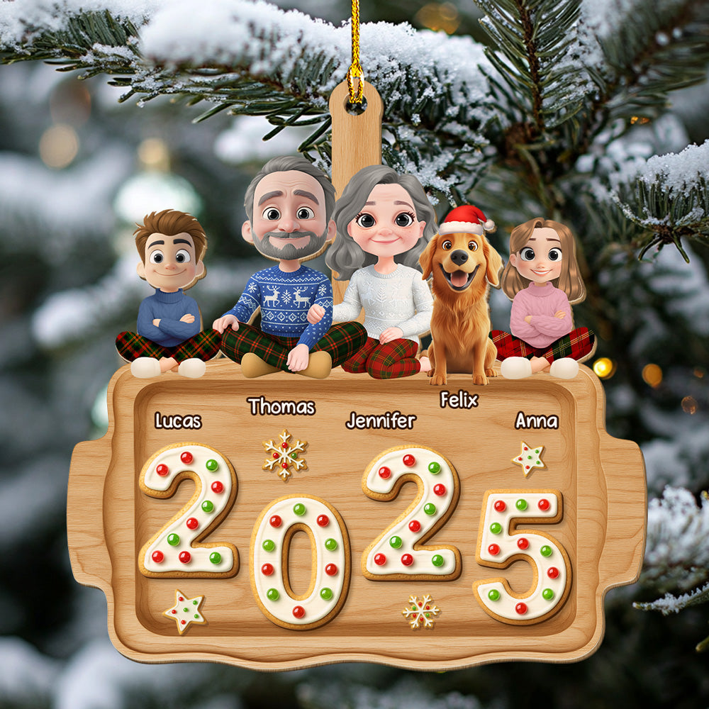 Custom Christmas Decor Home Birthday Gifts For Cat Lovers • Family Cookies Dreams - Personalized 3D Effect Wood Ornament