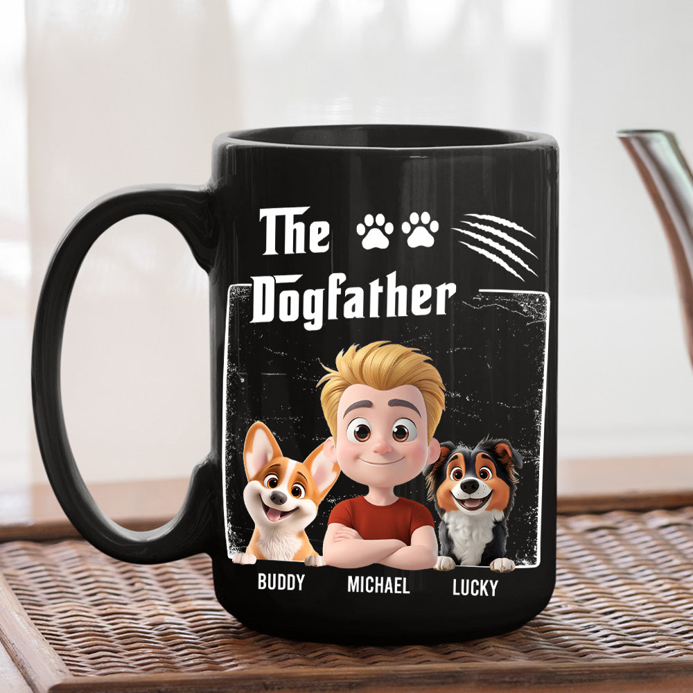 Custom Christmas Birthday Gifts For Dog Dad, Dog Lovers • The Furfather Dark Ver - Personalized Coffee Mug
