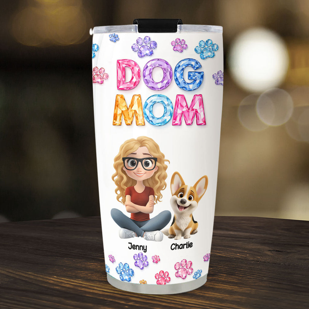 Custom Christmas Birthday Gifts For Dog Mom, Dog Lovers • You And Me Every Day - Personalized 3D Effect Tumbler