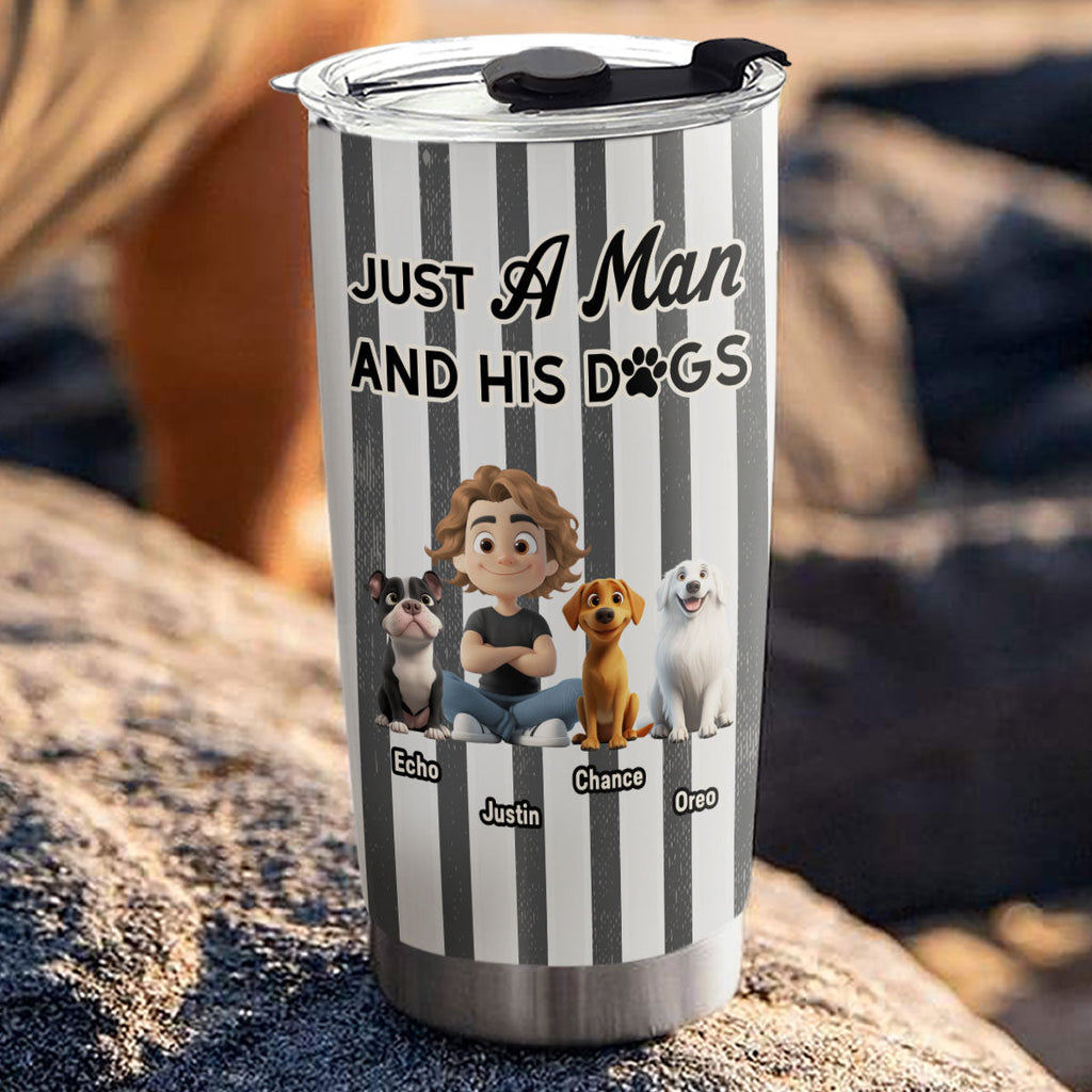 Custom Christmas Birthday Gifts For Dog Lovers • Just You And Me - Personalized Tumbler