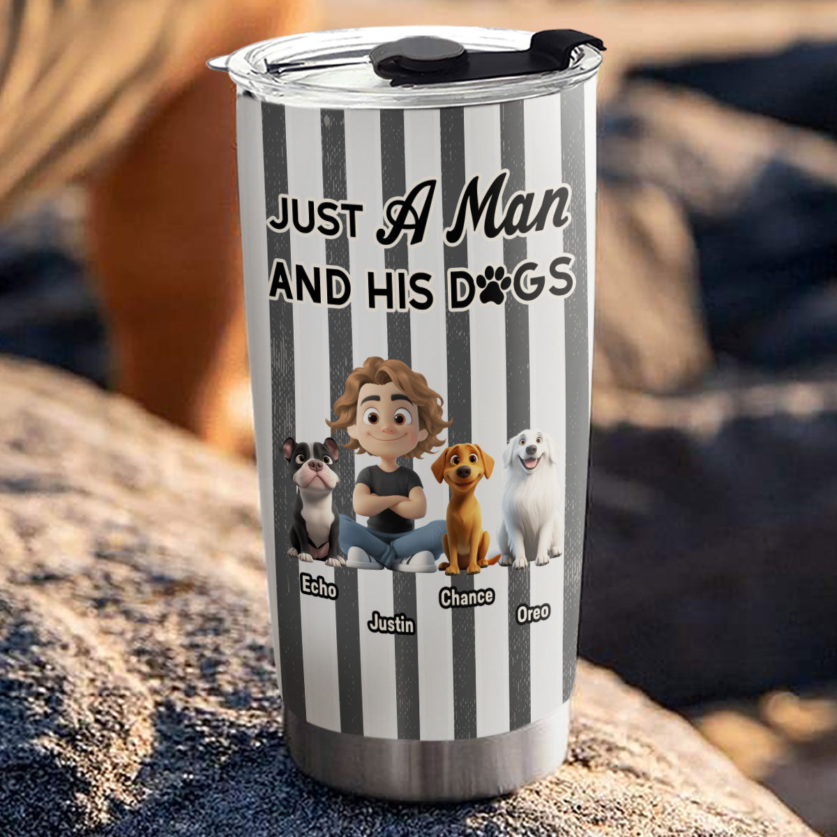 Custom Christmas Birthday Gifts For Dog Lovers • Just You And Me - Personalized Tumbler