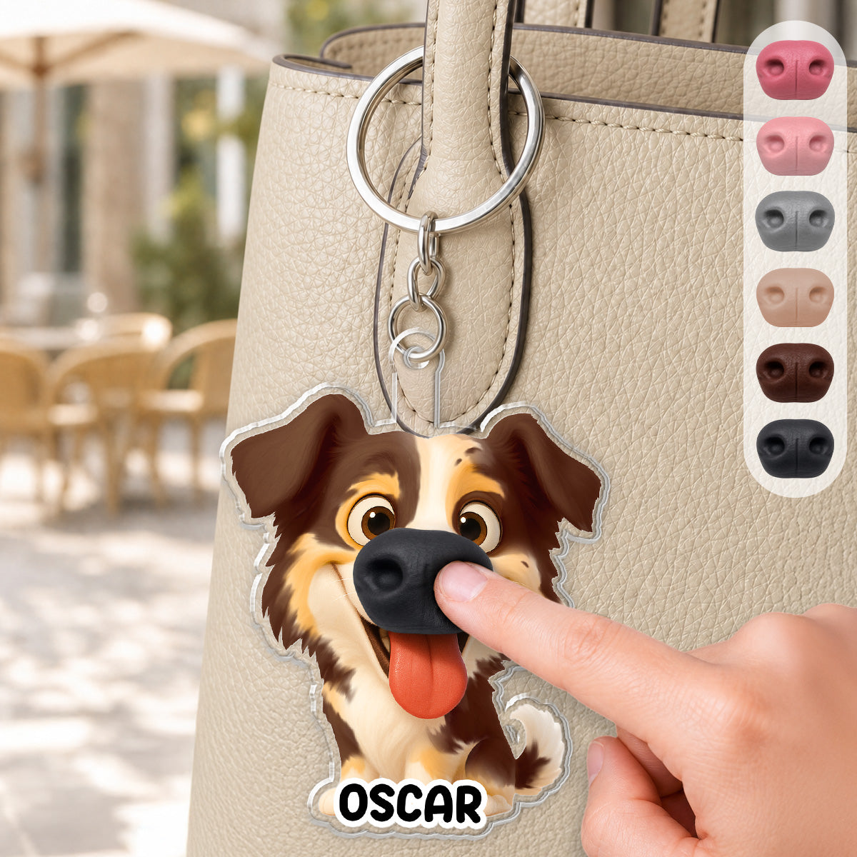 Certified Boop Button - Personalized Nose Squishy Keychain