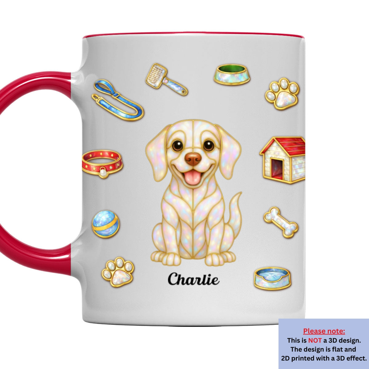 Custom Christmas Birthday Gifts For Dog Mom, Dog Lovers • Love Being With You - Personalized 3D Effect Accent Mug