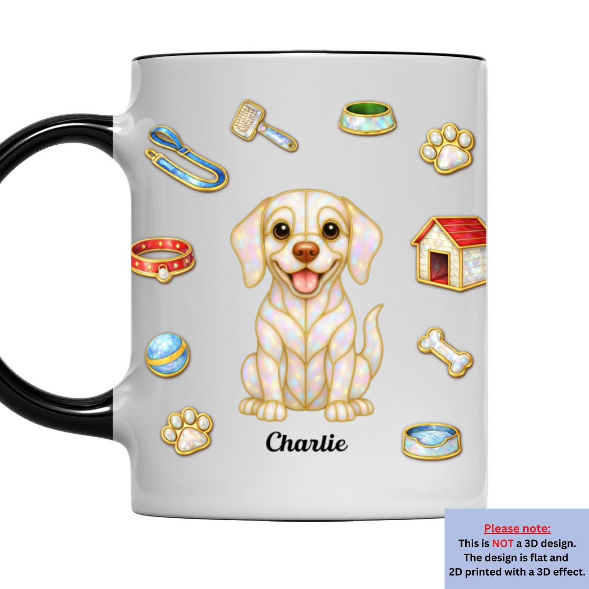 Custom Christmas Birthday Gifts For Dog Mom, Dog Lovers • Love Being With You - Personalized 3D Effect Accent Mug