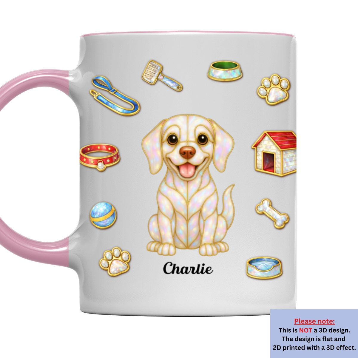 Custom Christmas Birthday Gifts For Dog Mom, Dog Lovers • Love Being With You - Personalized 3D Effect Accent Mug
