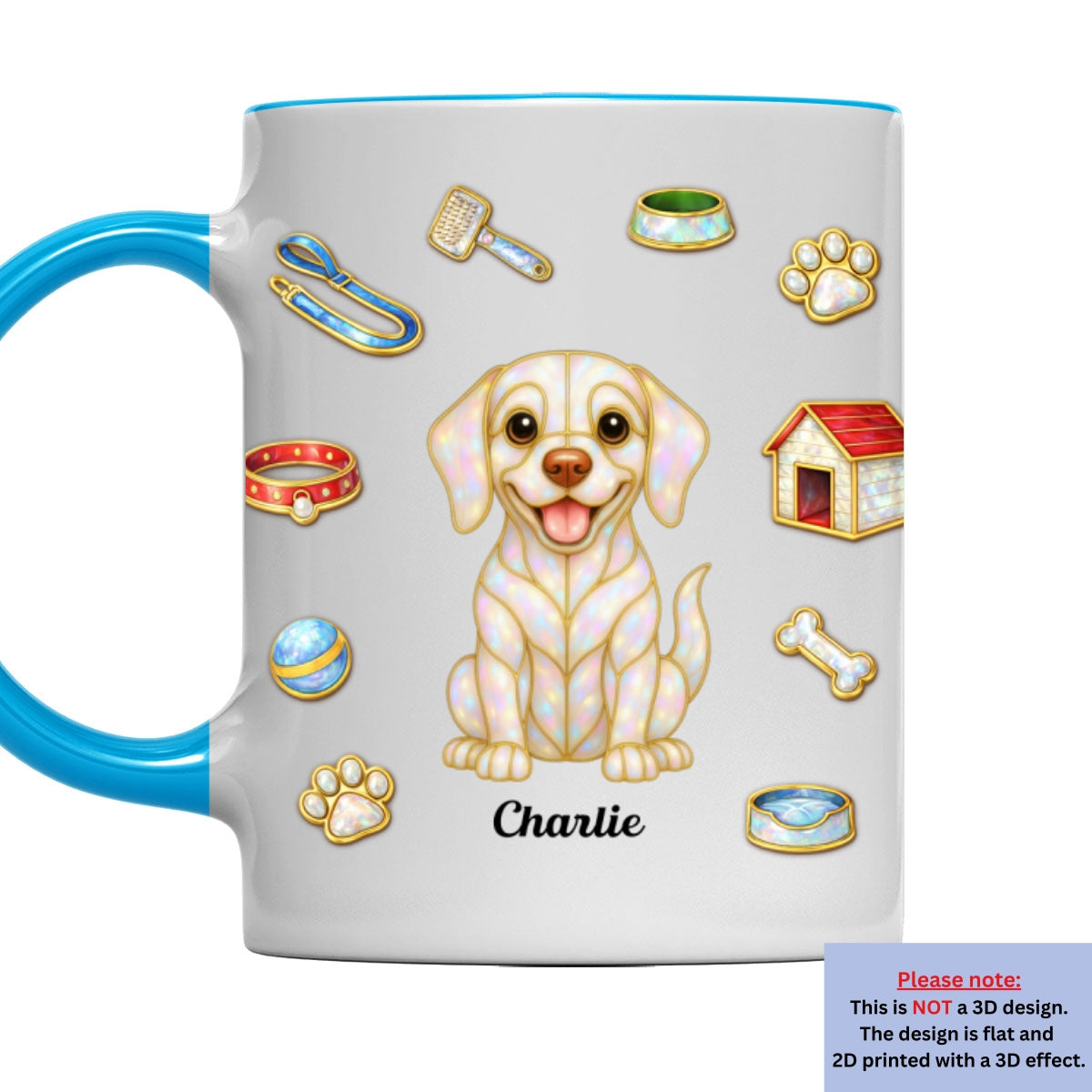 Custom Christmas Birthday Gifts For Dog Mom, Dog Lovers • Love Being With You - Personalized 3D Effect Accent Mug
