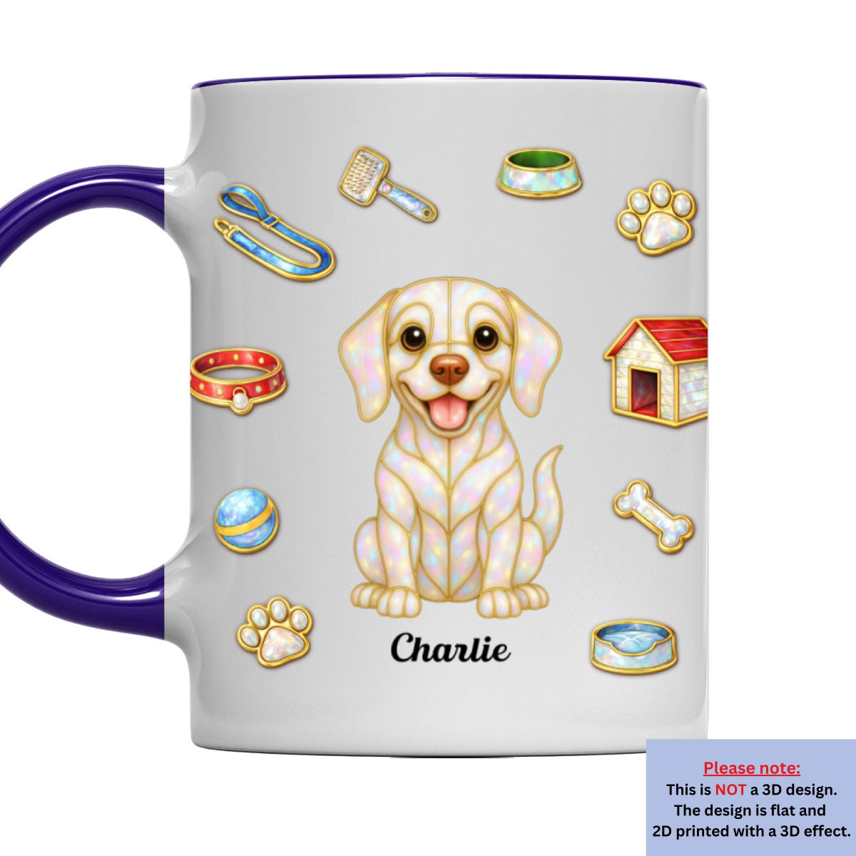 Custom Christmas Birthday Gifts For Dog Mom, Dog Lovers • Love Being With You - Personalized 3D Effect Accent Mug