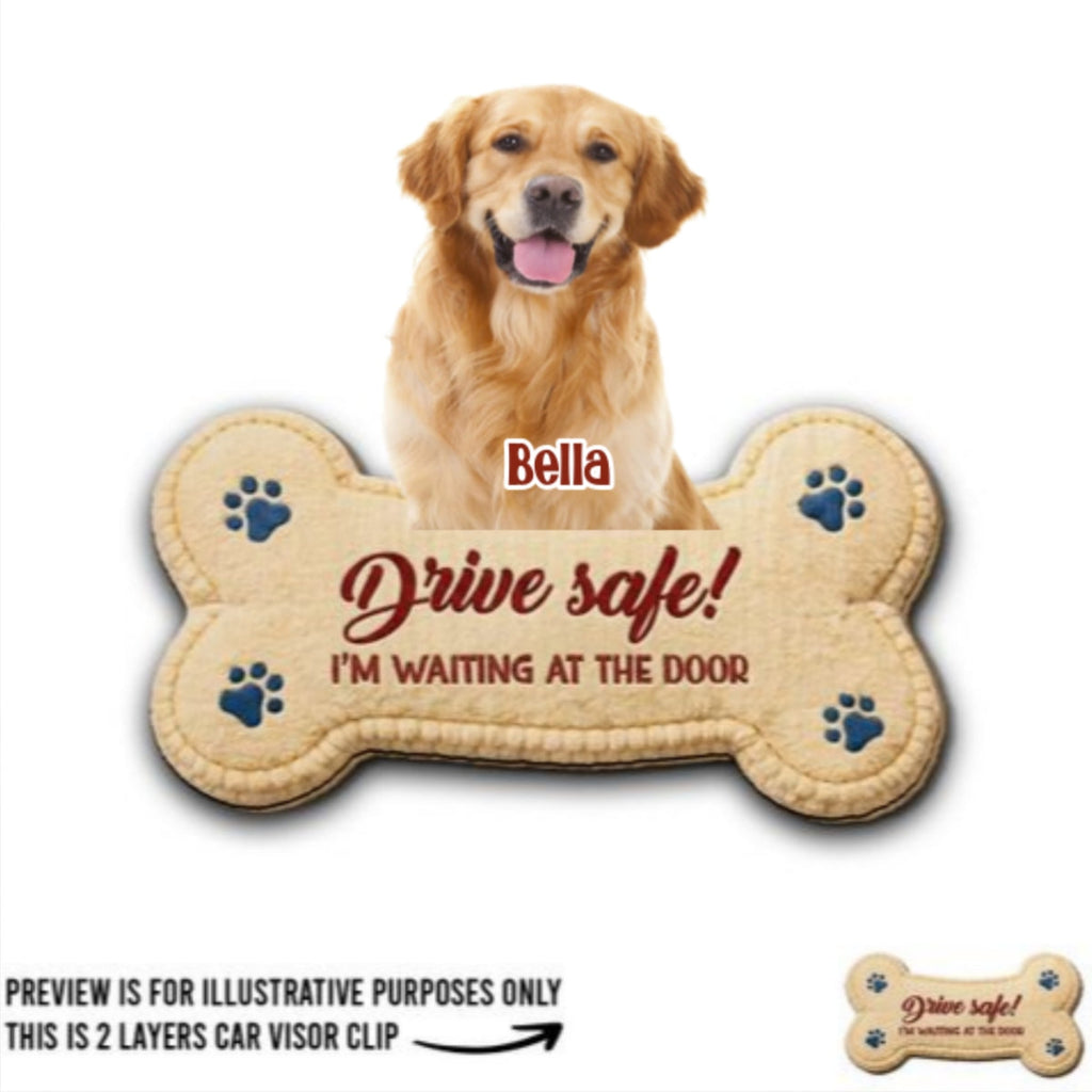 The Humans Live With Lovely Dogs Photo - Personalized Car Visor Clip