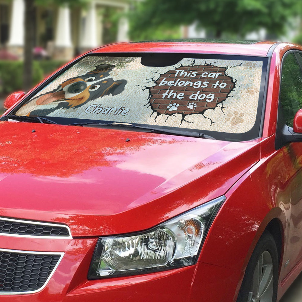 This Car Belongs To Our Dogs - Personalized Car Sunshade