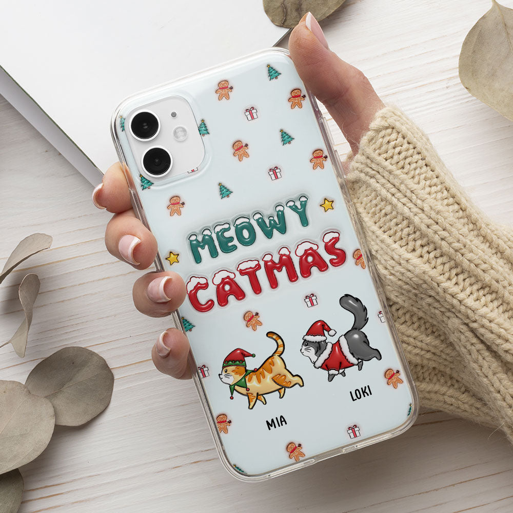 Christmas Cat - Personalized 3D Inflated Effect Phone Case