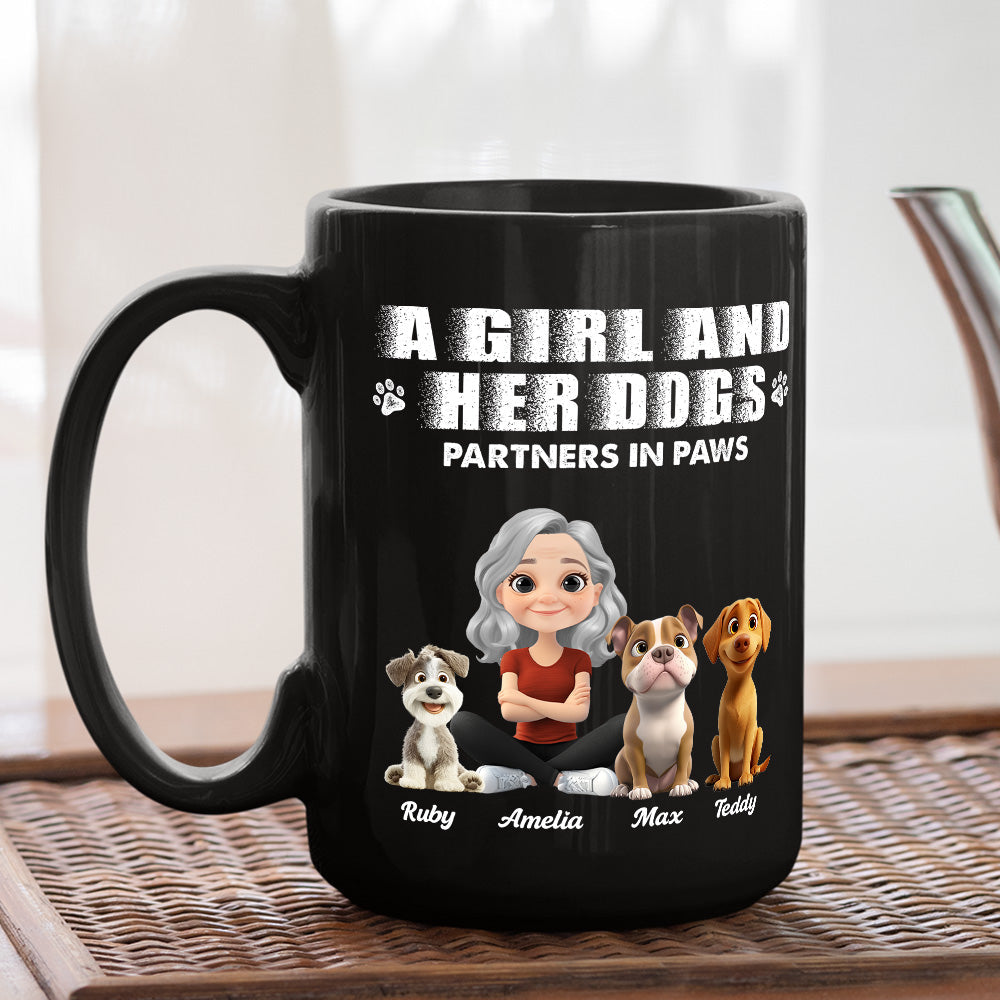 Custom Christmas Birthday Gifts For Dog Mom, Dog Lovers • Best Partner To Me - Personalized Coffee Mug