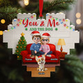 Custom Christmas Decor Home Birthday Gifts For Dog Lovers • In The Same Home - Personalized 3D Effect Heart Puzzle Ornament