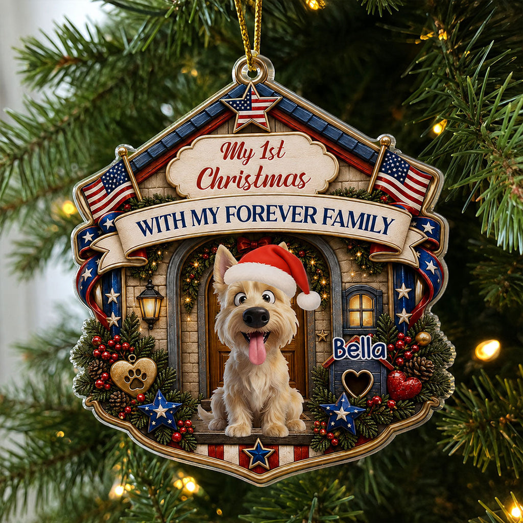 Custom Christmas Decor Home Birthday Gifts For Dog Mom, Dog Lovers • Merry Woofmas - Personalized Acrylic Ornament