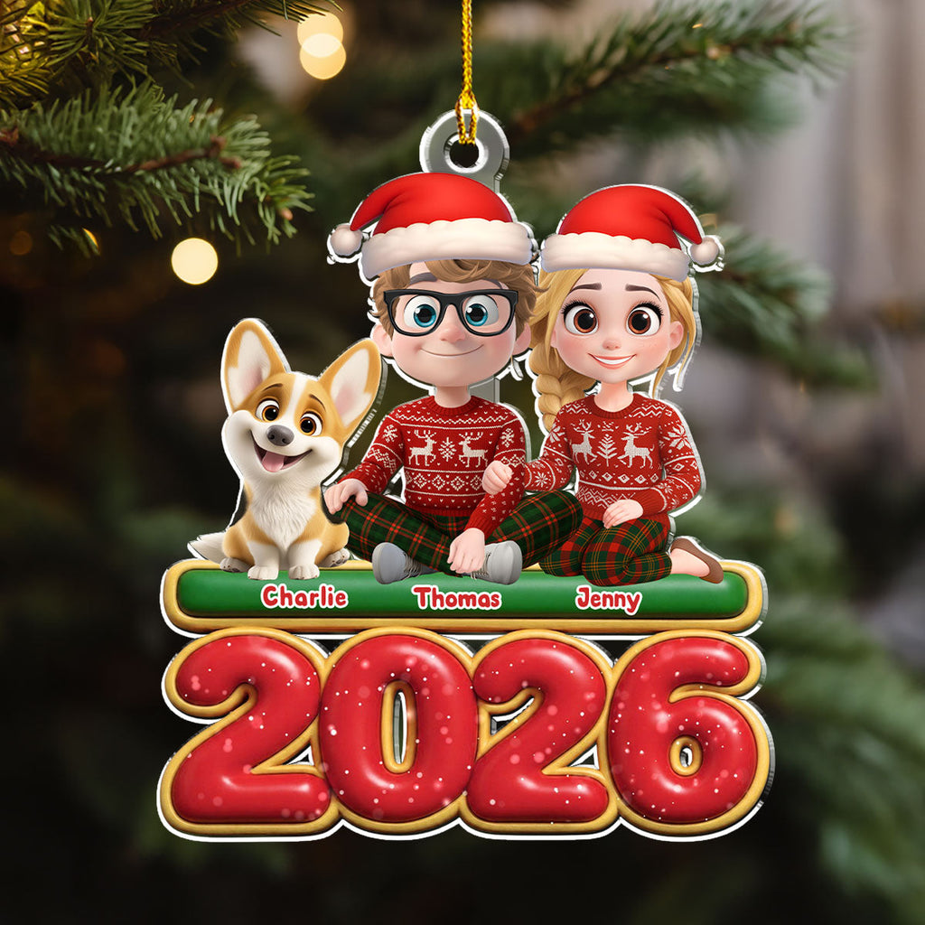 Custom Keepsake Christmas Ornament •  We And Our Dog - Personalized Acrylic Ornament