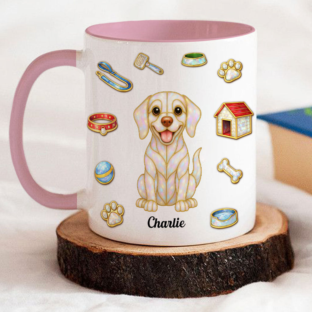 Custom Christmas Birthday Gifts For Dog Mom, Dog Lovers • Love Being With You - Personalized 3D Effect Accent Mug