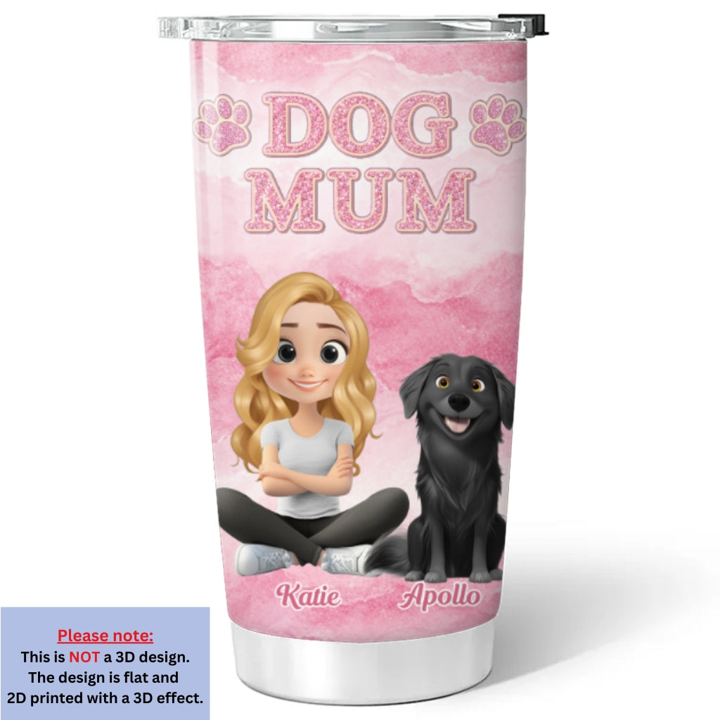 Custom Christmas Birthday Gifts For Dog Mom, Dog Lovers • My Favorite One - Personalized 3D Effect Tumbler