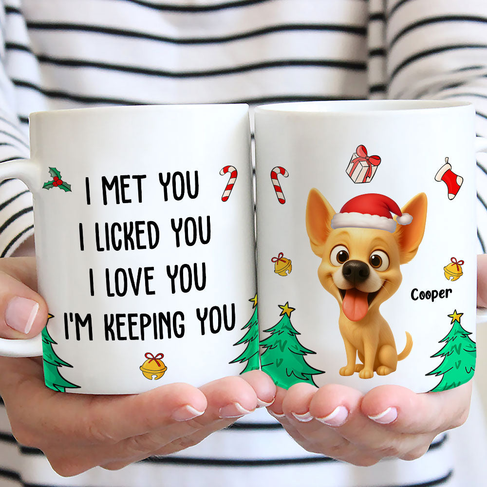 Custom Christmas Birthday Gifts For Dog Lovers • Keeping You Now - Personalized Coffee Mug